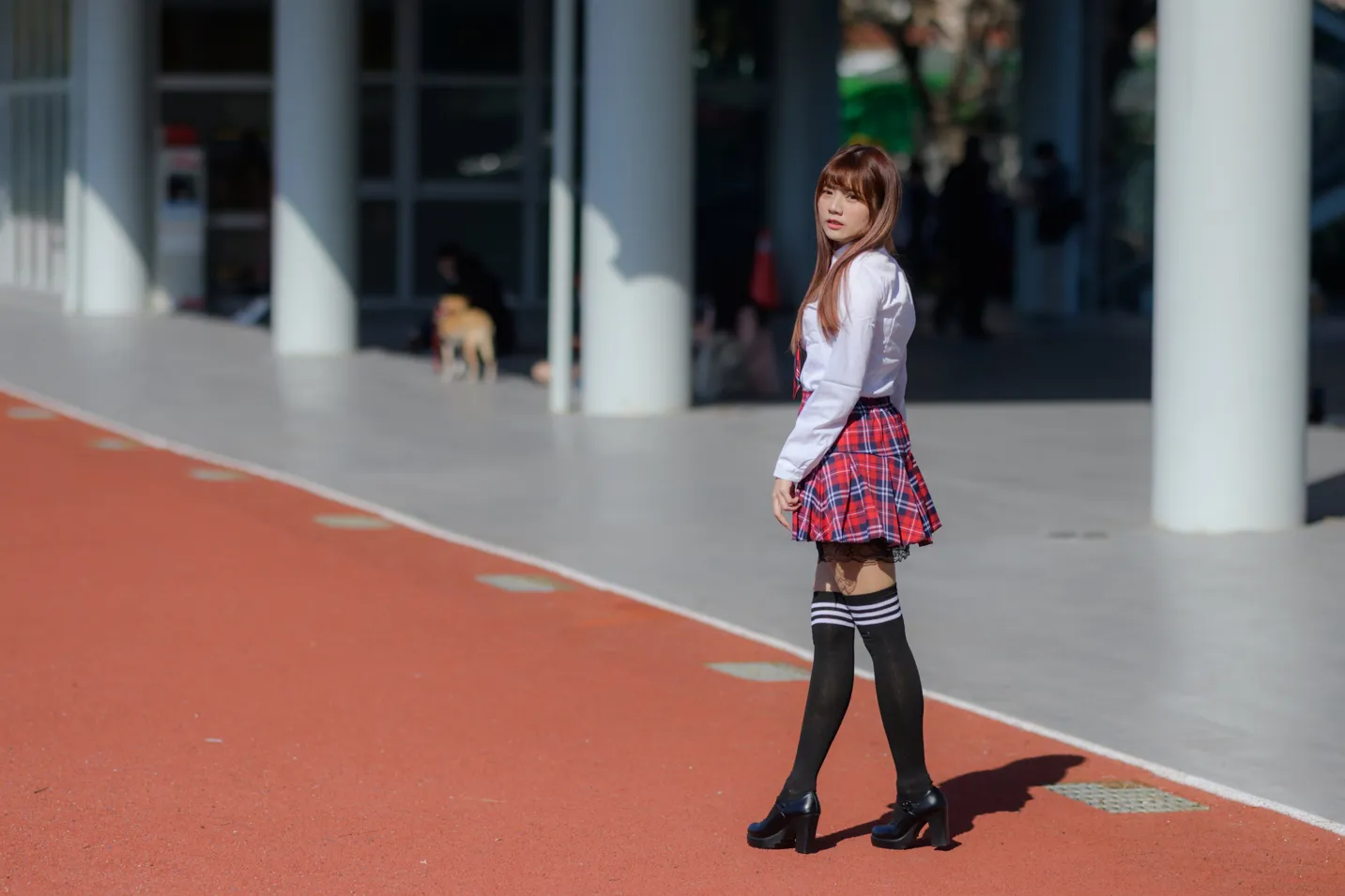 [Mzsock] NO.233 Student uniform high heels street photography#[105P]-5